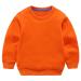 Taigood Kids Jumper for Boys Cotton Sweatshirt Long Sleeve T Shirts Pullover Autumn Winter Age 1-7 Years 2-3 Years Orange
