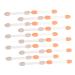 FOMIYES 50pcs Two-color Eyeshadow Brush Beauty Sponge Cosmetic Wand Eyeshadow Makeup Accessories Girl Major