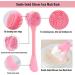 Silicone Facial Cleansing Brush All-in-One Makeup Exfoliator | Red Nasal Rinse Brush & Mask Applicator - Ideal for Cleansing & Makeup Application - Buy Online on GoSupps.com