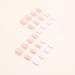 24Pcs Nude Pink Pearlescent Glitter Square Press On Nails - Short Full Cover False Nails for Women & Girls - Glossy Acrylic Daily Nail Art - Buy Online on GoSupps.com