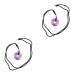 Minkissy 2st necklace with safety buckle Healing crystal chain women jewelry necklace Half chain happy coat chain amethyst necklace violet cotton thread men and women china portable