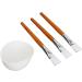 Facemask Mixing Tool Set Wooden Brush Silicone Bowl Reusable Multifunctional for Face Mask Oils Moisturizers - Buy Online on GoSupps.com