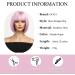OUFEI Pink Purple Wigs for Women Short Wavy Wig With Bangs Natural Synthetic Hair Heat Resistant Wigs for Daily Party Cosplay Wear - Buy Online on GoSupps.com