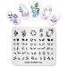 KADS Nail Art Stamp Template Flower Image Plate Stamping Plate for Nail Art DIY Tool for Manicure(FL044)