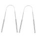 Tongue scraps (2-pack) U-shaped stainless steel-tongue scraper scraper for adult children reduce bad breath oral brushes Reusable clean tongue beauty tools