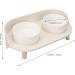 Buy Increased Ceramic Cat Bowls | Double Elevated Feed & Water Bowls | Cervical Spine Protection | Prevents Spilling | International Shipping - Buy Online on GoSupps.com