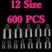 Clear Toe Nail Tips 600 PCS - French False Nails for Manicure & Acrylic Tips by BORNBYME - Buy Online on GoSupps.com