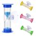 Children toothbrush sand glass timer 2 min shower timer mini glass hourglass suction cup timer cooking swiveling hourglass children mini hourglass for brushing children's teeth (blue)