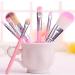 ZHIYE Children Makeup Brushes 7Pcs Makeup Brush Set Foundation Eyebrow Eyeliner Brush Cosmetic Concealer Brushes for Kids Girls Women trave - Pink with case - Buy Online on GoSupps.com