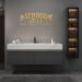 SNOMEL 3D Acrylic Mirror Bathroom Wall Sticker - Bathroom Rules Wash Brush Floss Flush Decals in Gold - Buy Online on GoSupps.com