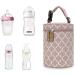 DZOZO Insulated Baby Bottle Bag - Portable Breastmilk Cooler Tote | Thermal Milk Bottle Holder & Carrier - A-pink - Buy Online on GoSupps.com