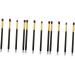 SKISUNO 12 Pcs Eye Make-up Brush Kit Eyeshadow Professional Synthetic Hairs Brushes Foundation Makeup Black - Buy Online on GoSupps.com