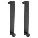 Gadpiparty 2pcs Door Hook Coat Hangers Over The Door Mirror Hooks Coat Hat Hanger Stainless Steel Coat Hook 21x4.5cm Black