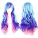 JS Wigs Synthetic Hair Wig with Bangs | Blue Side Part Wig - 13cm (5 Inch) Cap | International Shipping - Buy Online on GoSupps.com