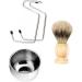 Fomiyes Men's Razor Tool Set - 2 Sets Beard Cleaning Tools Wooden Shaving Brush & Bowl Essential Grooming Kit for Perfect Beard Care - Buy Online on GoSupps.com