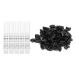 Zerodis 100 pieces Cat Nail Cover Protector Soft Pet Nail Cap Cover Safe Anti Scratch Dog Paw Paw Protector Covers Clever Care for Cats Dogs (M-Schwarz) M Black