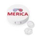 American Flag Glassess Round Case For Contact Lens Kit Storage Box with Mirror Printed
