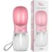 Dogs drinking bottle for on the go 350ml dog water bottle pet drinking snaps antibacterial portable travel drinking bottle water dispenser ideal for on the go outdoor 350ml pink