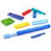 ARK Z-Vibe Vibrator plastic in the Kau-Set with 9 attachments including ATC care instructions-entry to the ARK Z-Vibe oral stimulator sensory vocalization in the mouth in language problems (dark blue)