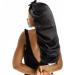 greatremy Sleeping Extra Large Long Hair Braids Accessories Weave Sleeve Scarf locs Bonnet Scrunchie Double Layer Silky Satin with tie Band for Women Black