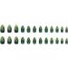 Nail art patches beautiful and fashionable nail patches finger decorations cosmetics and decorative supplies green flame almond nails simple and fashionable European and American finished fake n R788 Green Flame - Buy Online on GoSupps.com