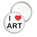 I love Art - 77mm Round Compact Mirror