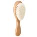 LIYJTK Baby Head Brush  Children's Soft Natural Goat Hair Comb Baby Massage scrubbing Tool Newborn Shower Registry Gift  Wooden Baby Hair Brush for Newborns and Toddlers