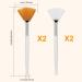 Sibba 4 Pcs Facial brushes Fan Brushes Acid Applicator Brush Makeup Brush with Clear Plastic Handle Cosmetic Applying tools for Mud Face Cream (4PCS) - Buy Online on GoSupps.com