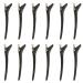 Gazechimp Set of 12 hairdresser sectioning clips hair clips hair styling hairpins sectioning clip (black)