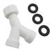 Universal Hose Y Splitter Connector 3/4 Inch Y Connector Leak Proof Seal Long Lasting Usage Simple Installs Resistant Connector