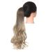 Shadow curly hair ponytail extensions claw in fake ponytail tail hair piece afro long clip in synthetic blonde pink wavy wig brown to ash blonde 18inches