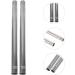 Angoily Stainless Steel Broomstick Replacement - 2 Piece Extension Mop Handle with Threaded Rods - 25mm Diameter - Ideal for Sweeping & Shoveling - Buy Online on GoSupps.com