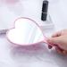 TBWHL Heart-Shaped Handheld Mirror - Portable Cosmetic Mirror with Handle in Pink - Buy Online on GoSupps.com