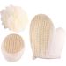 Beavorty Sponge Puff Gloves - 9 Pcs Exfoliating Shower Mittens for Dead Skin Removal | Double Sided Sisal Bath Gloves - Buy Online on GoSupps.com