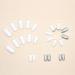 24Pcs Short Square White Press on Nails with Silver Sequin Design - Rhinestone Acrylic False Nails for Women and Girls | Glossy Full Cover Artificial Nails (Style 10) - Buy Online on GoSupps.com