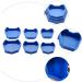 iplusmile 6pcs Silicone Mouthpieces - Dental Lab Model Ex Base Material Fingerprint Mold in Blue | International Shipping Available - Buy Online on GoSupps.com