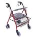 Self-propelled Walker Elderly Travel Cart Portable Folding Shopping Cart Seat Can Take Four Rounds to Buy Food Cart Step Can Push Small Cart Gift Decoration