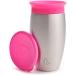 Munchkin Miracle 360 Stainless Steel Toddler Sippy Cup - BPA Free, Non Spill, Dishwasher Safe - 10oz Pink Cup for Children 12+ Months - Buy Online on GoSupps.com