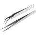 Ainiv Precision Tweezers Set 2 Pcs Stainless Straight Curved Tweezers Non-Magnetic Industrial Tweezers for Craft Electronics Soldering Medical and Experimental Work Jewelry #3 2PCS Pointed+Curved - Buy Online on GoSupps.com