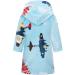 Xinne Toddler Girls' Soft Bathrobe - Cute Flannel Hoodie Nightwear | Blue Sky Pattern (140/7T) - Buy Online on GoSupps.com