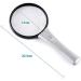 Glass Handheld Magnifier Large Mirror 4X Glass with LED Older Reading Newspaper Light 110MM Loupe Made in China - Buy Online on GoSupps.com