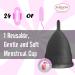 Blossom Menstrual Cup - Reusable Silicone Period Cup Set (Small White & Large Black) | Eco-Friendly Alternative to Tampons | Comfortable & Safe Menstrual Care - Buy Online on GoSupps.com