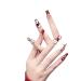 Temperament-enhancing manicure nail dressing retro flower red color finished product love new middle and long nail art white and pure by hand.(XS)