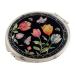 Mother of Pearl Yellow Pink Red Tulip Flower Design Double Compact Magnifying Cosmetic Makeup Handbag Pocket Purse Mirror