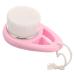Angoily Facial Exfoliator Scrub Cleansing Scrub Brush Handle Facial Cleansing Brush Scrubber Silica Gel face Facial Cleanser Facial Brush washbasin Soft Fur Tool Manual face Washing Brush