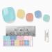 Adora Couture Semi Cured Gel Nail Strips Pedicure 32pcs | Multi Color Pastel Gel Pedi Strips | Gel Polish Pedicure Wraps Sticker | Salon Nails at Home Pedicure Kit - Requires UV Light (Skittles P)