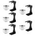 Minkissy 5 sets of shaving set bowl for the wet shave shaving soap peel shaving brush and bowl stand for safety razor Razor foam shell gifts acrylic container third gang dad different colors x 5 pieces 12x7.2cmx5pcs