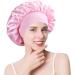 2Pcs Silk Hair Bonnet for Sleeping - Pink+White Satin Sleep Cap for Curly Hair by AliLeader - Buy Online on GoSupps.com