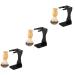 Angoily 3 sets of razor set suits for men beard brush stands shaving brushes and stands of comfortable shaving brushes stand for safety razing razor accessories deliver wood man oil head
