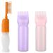 Hair Oil Applicator Bottle 3pcs Root Comb Applicator Bottle Comb Applicator Bottle Hair Dye Bottle Hair Coloring Hair Bleach With Graduated Scale Brush Applicator Containers for Home Salon Comb